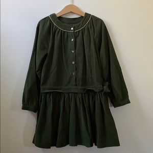 Green corduroy  dress Petite Lucette Size6